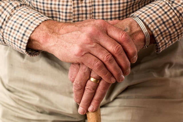 old man with cane