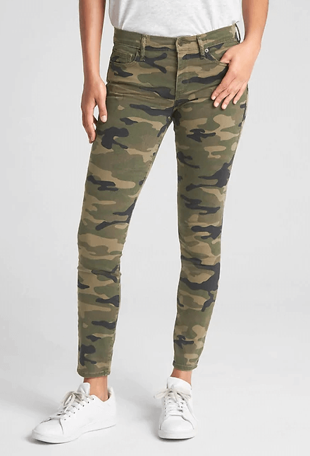 camo print jeans