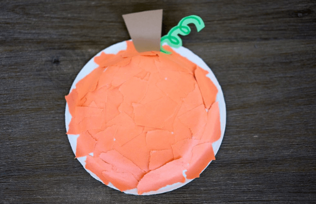 Pumpkin Paper Plate