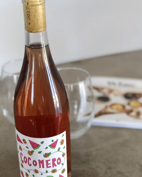 rose wine bottle